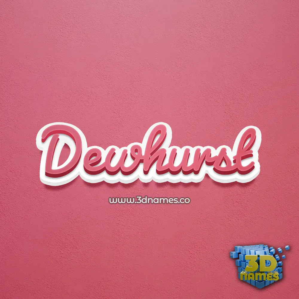 dewhurst in Red Scribble style - 3D name wallpaper