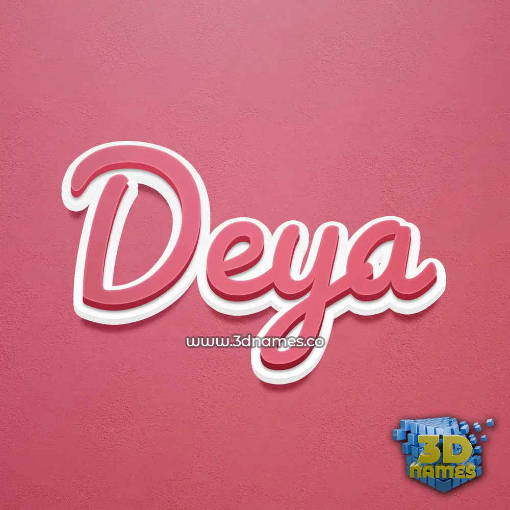 deya in Red Scribble style - 3D name wallpaper