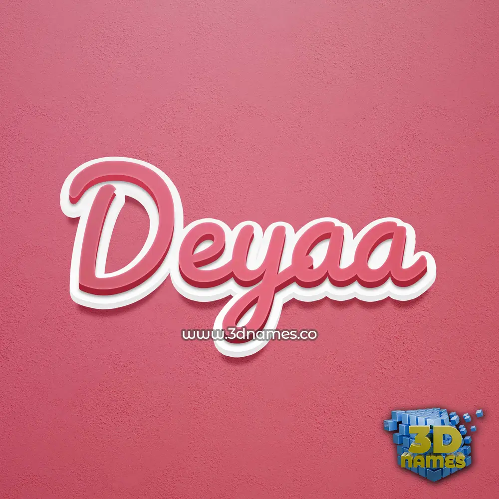 deyaa in Red Scribble style - 3D name wallpaper