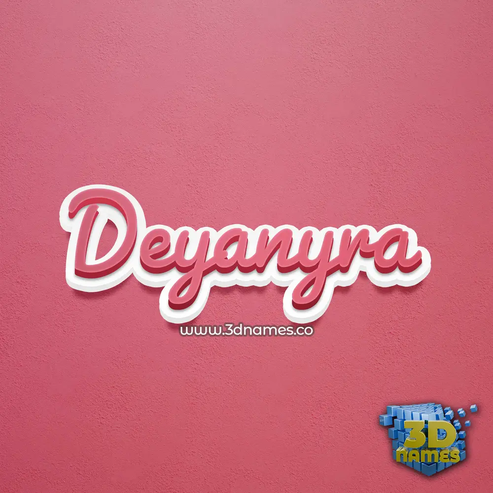 deyanyra in Red Scribble style - 3D name wallpaper