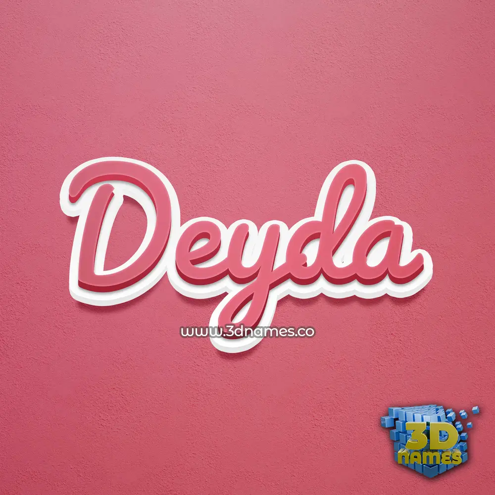 deyda in Red Scribble style - 3D name wallpaper