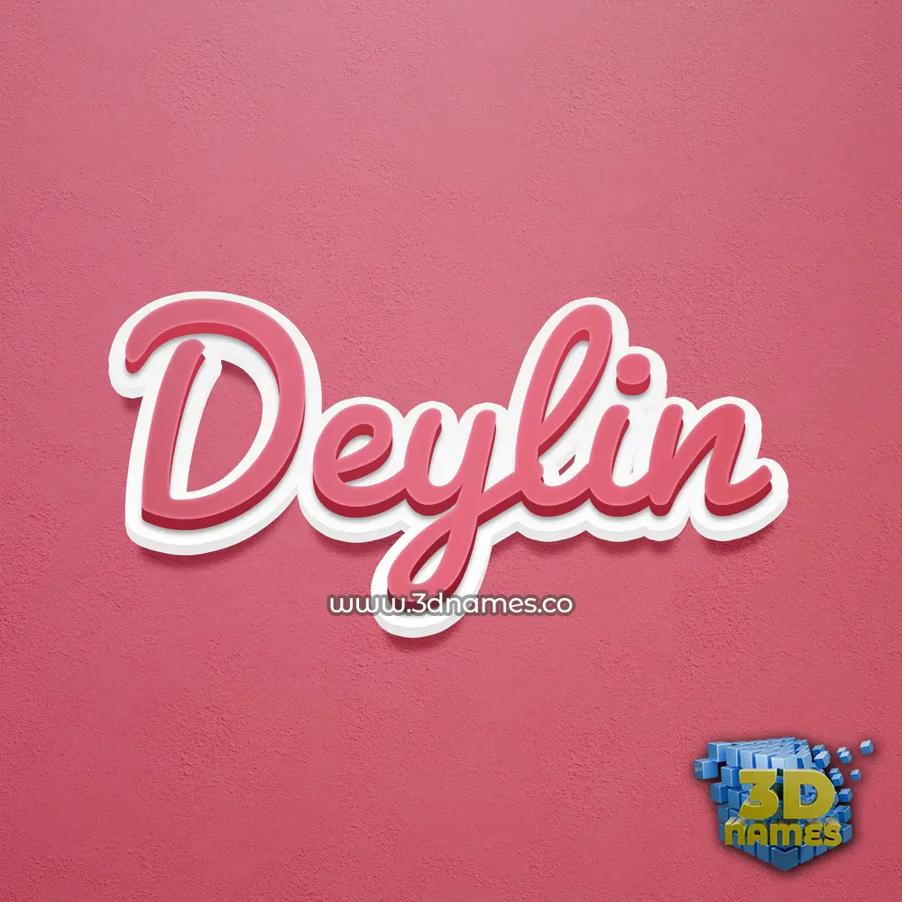 deylin in Red Scribble style - 3D name wallpaper
