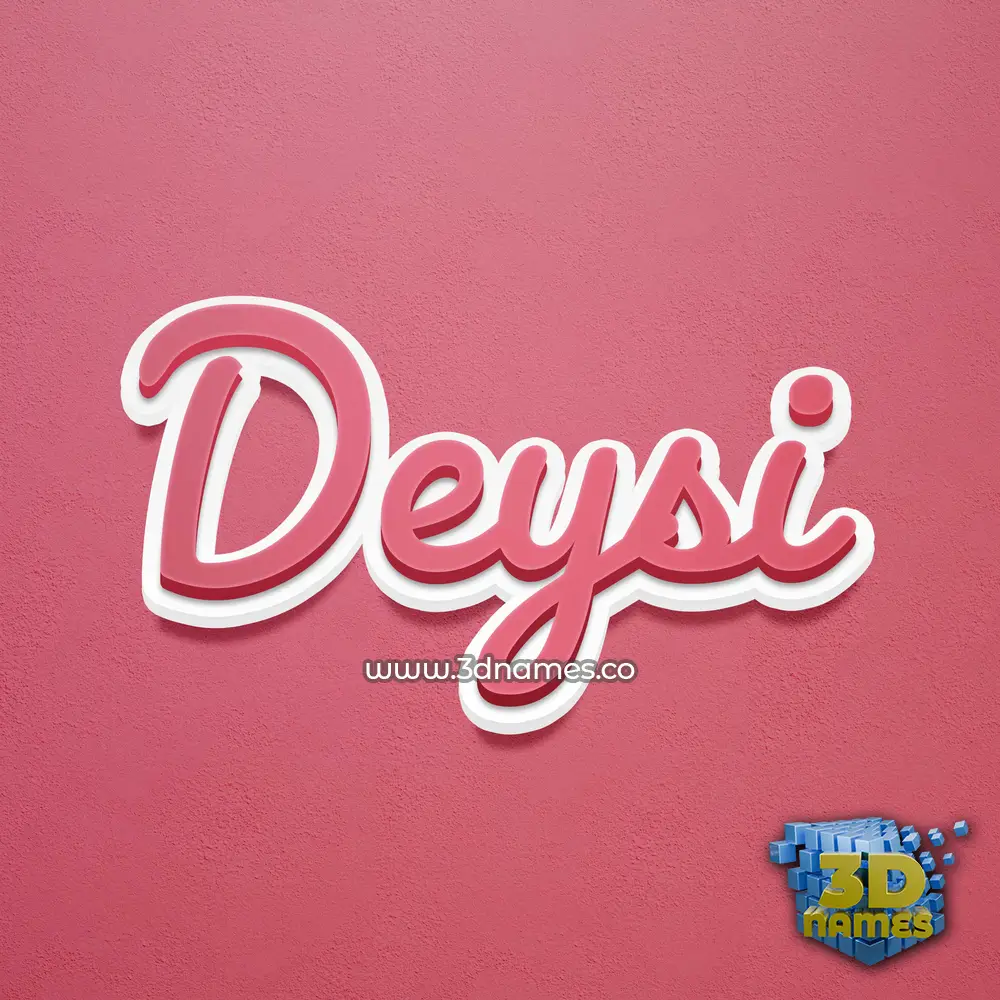 deysi in Red Scribble style - 3D name wallpaper