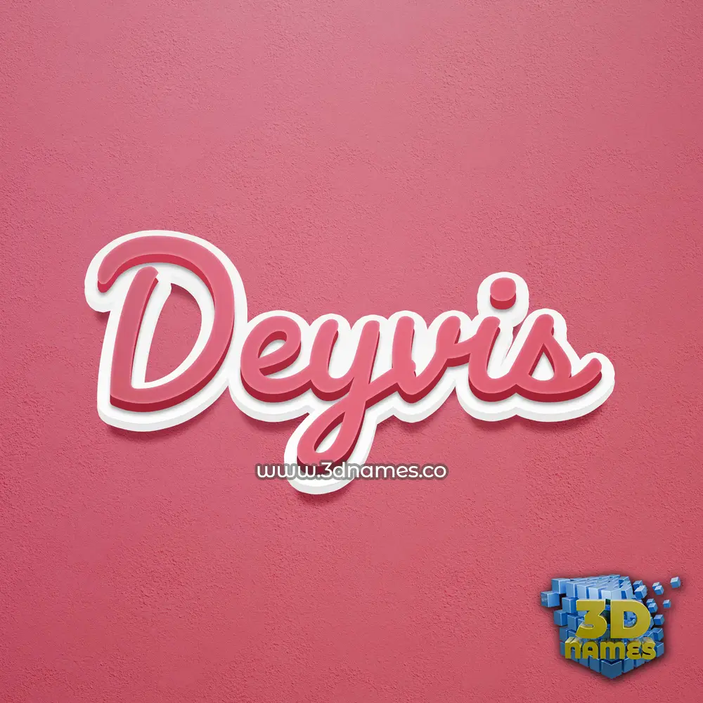 deyvis in Red Scribble style - 3D name wallpaper