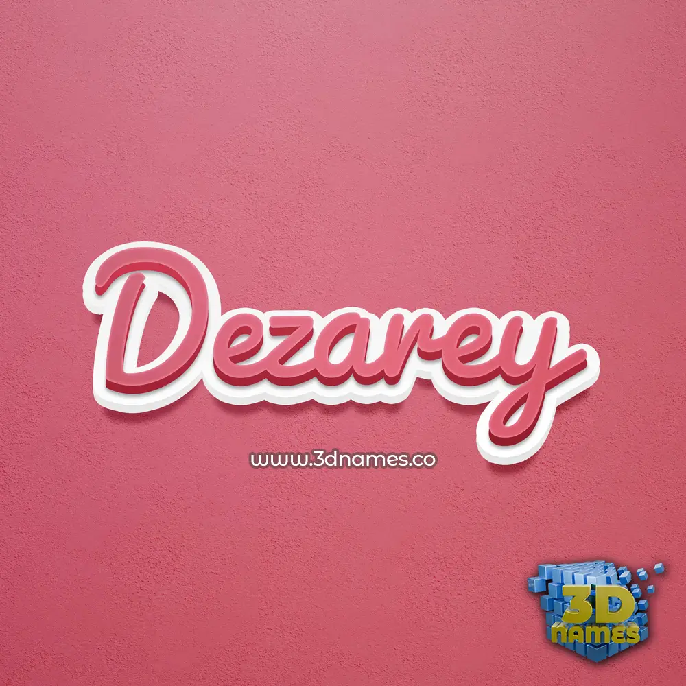 dezarey in Red Scribble style - 3D name wallpaper
