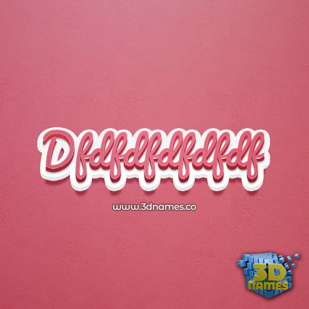 dfdfdfdfdfdf in Red Scribble style - 3D name wallpaper