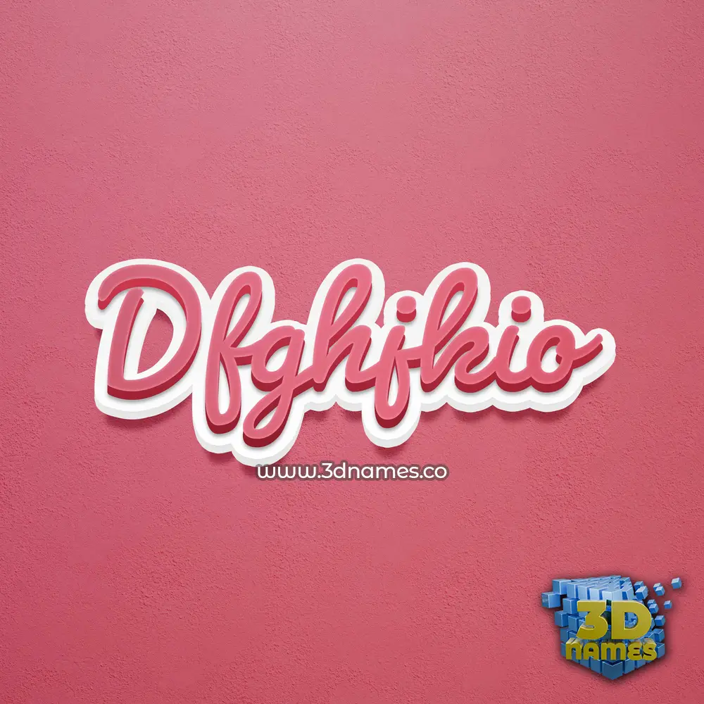 dfghjkio in Red Scribble style - 3D name wallpaper