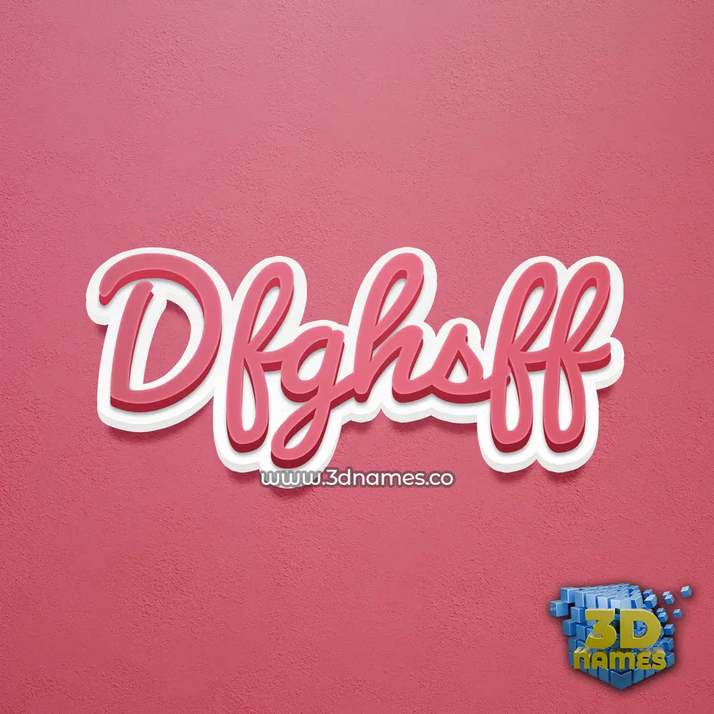 dfghsff in Red Scribble style - 3D name wallpaper