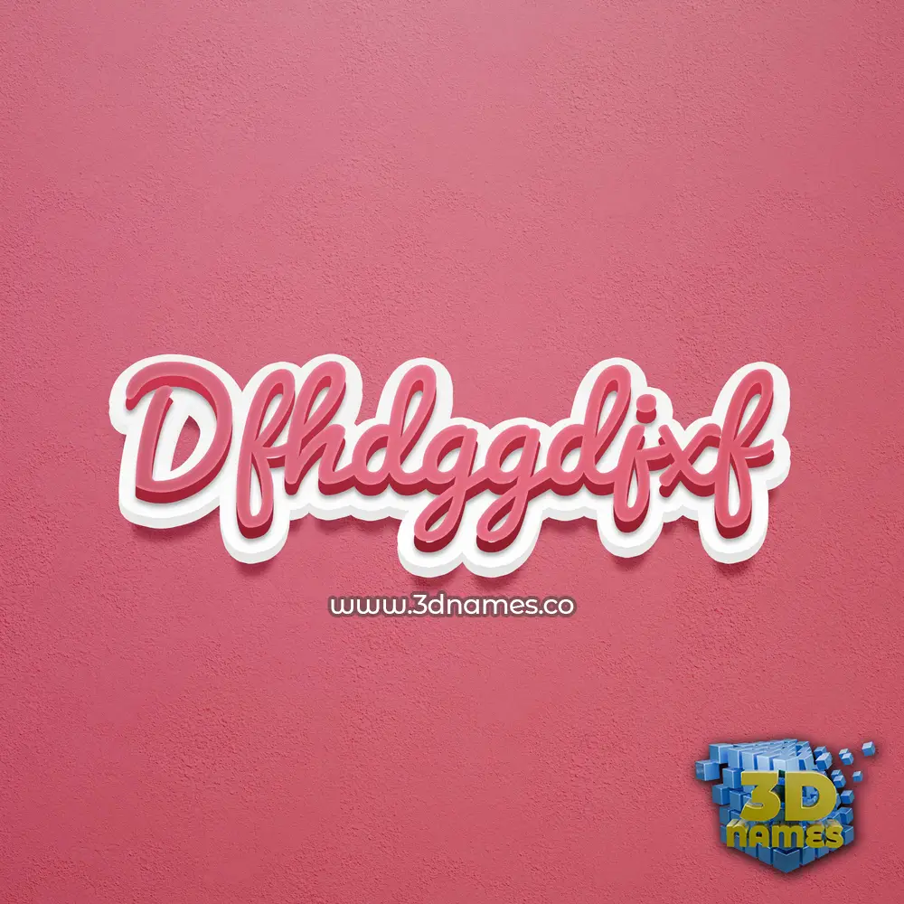 dfhdggdjxf in Red Scribble style - 3D name wallpaper