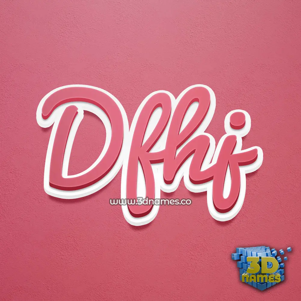 dfhj in Red Scribble style - 3D name wallpaper