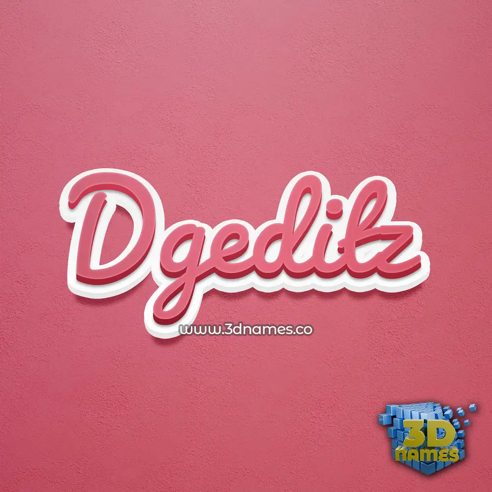 dgeditz in Red Scribble style - 3D name wallpaper