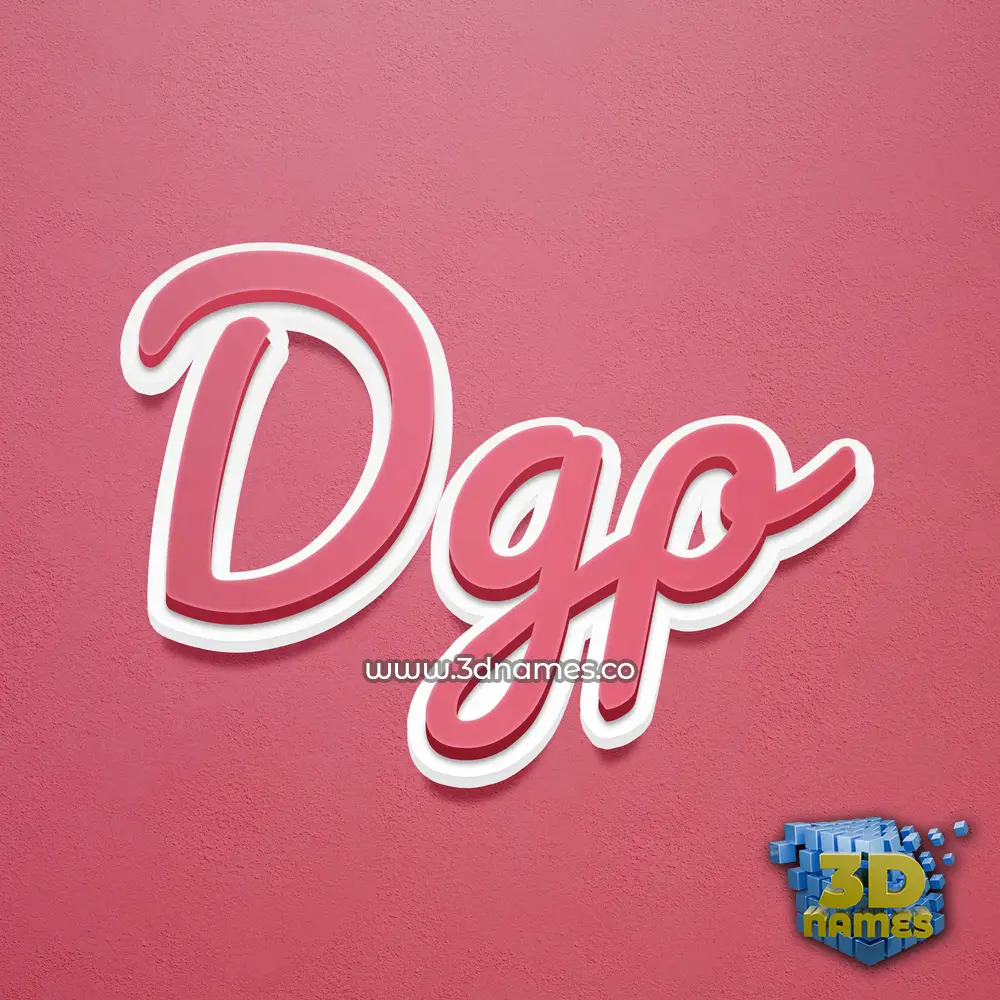 dgp in Red Scribble style - 3D name wallpaper