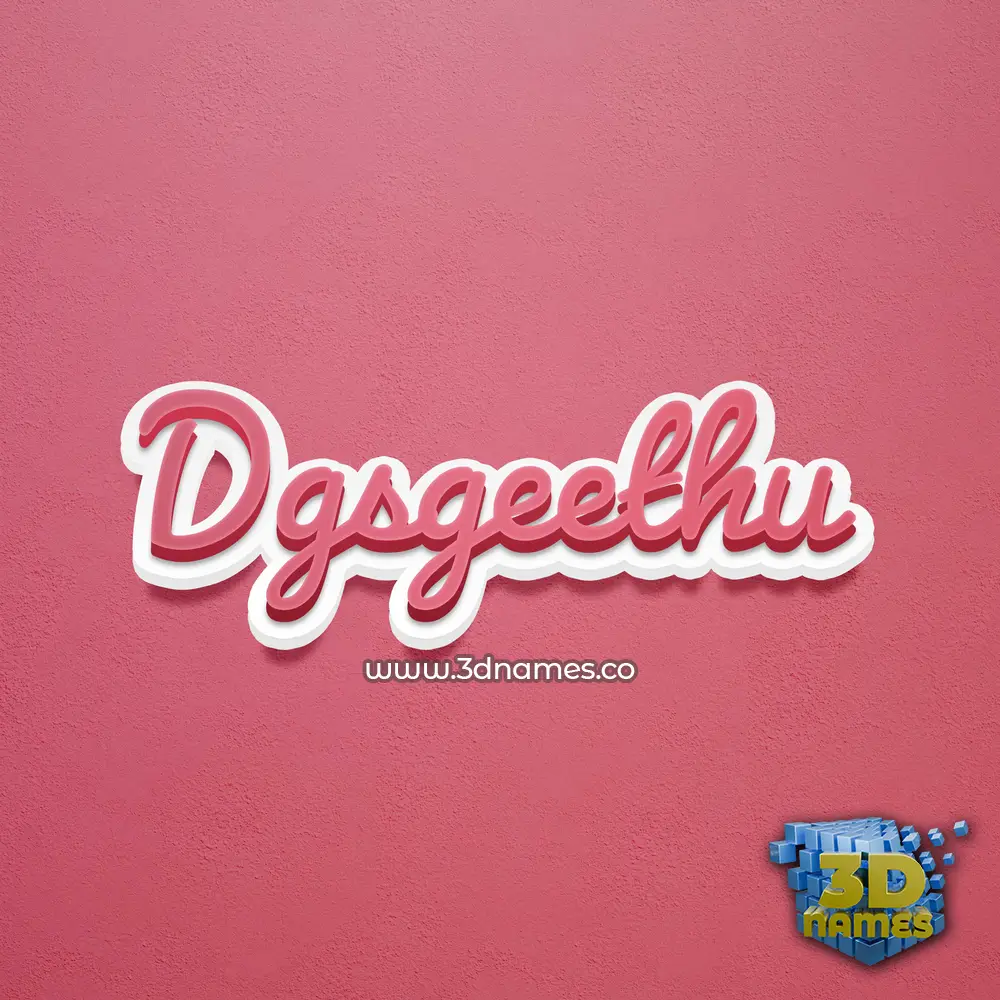 dgsgeethu in Red Scribble style - 3D name wallpaper