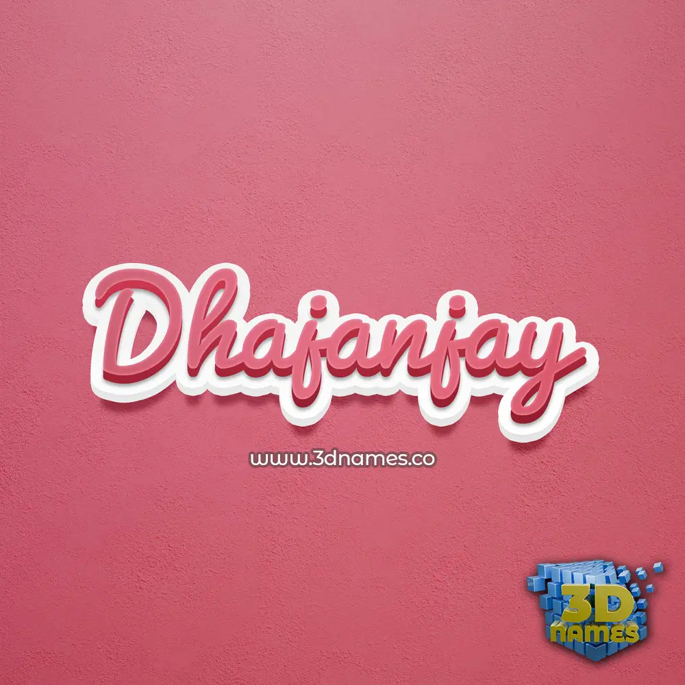 dhajanjay in Red Scribble style - 3D name wallpaper