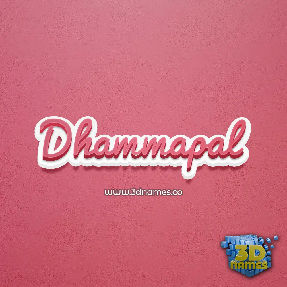 dhammapal in Red Scribble style - 3D name wallpaper