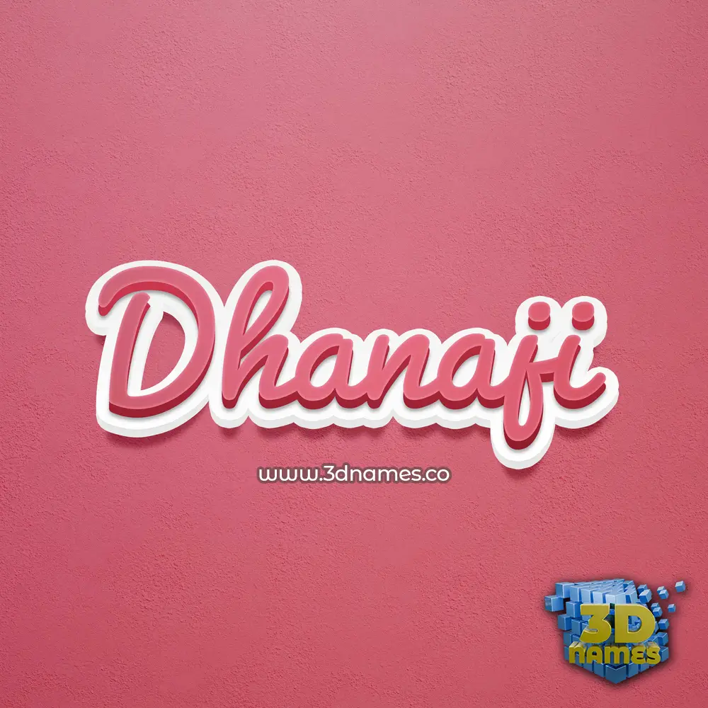 dhanaji in Red Scribble style - 3D name wallpaper