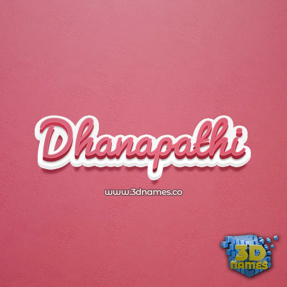 dhanapathi in Red Scribble style - 3D name wallpaper