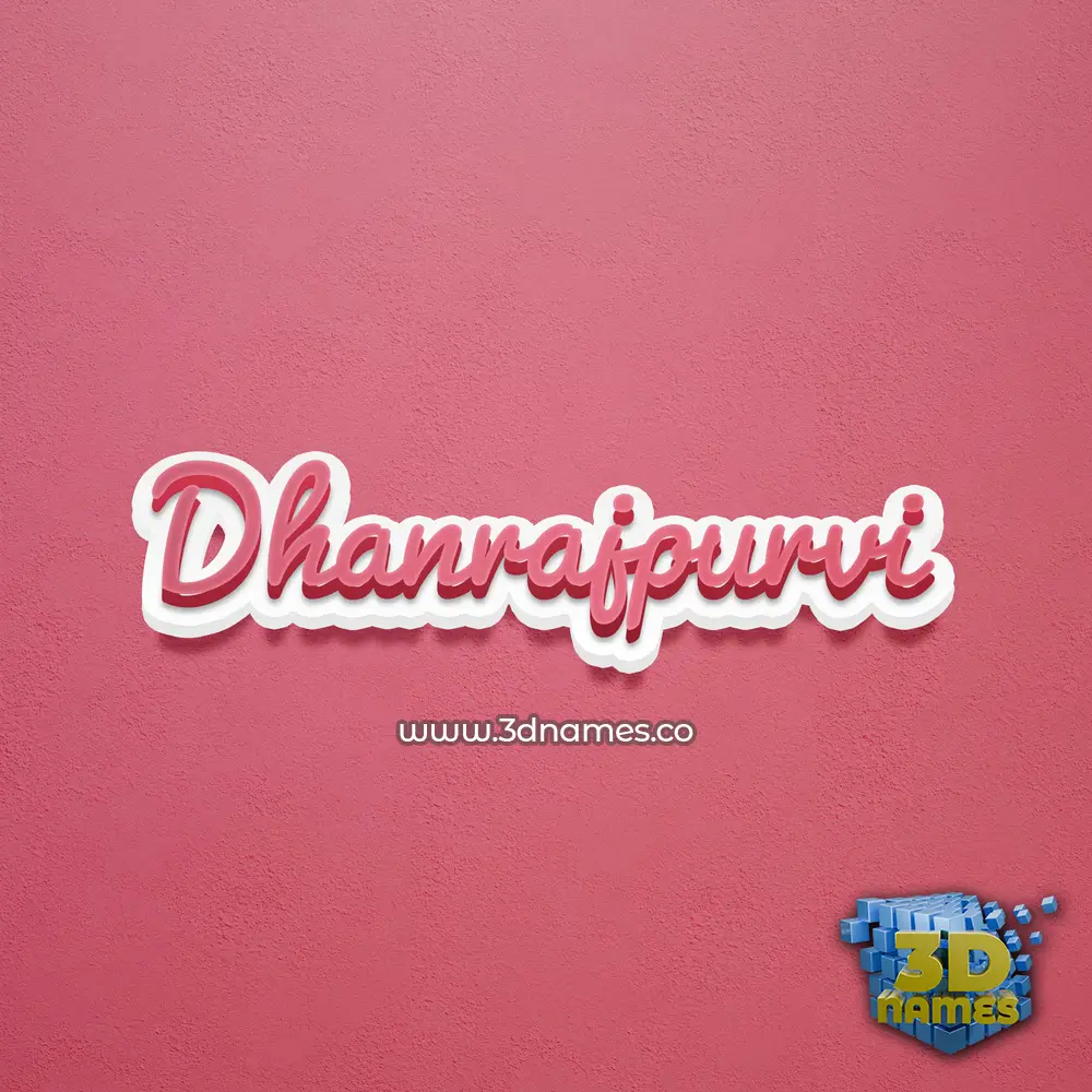 dhanrajpurvi in Red Scribble style - 3D name wallpaper