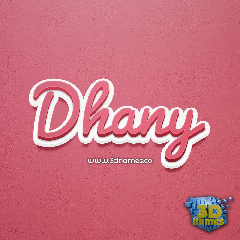 dhany in Red Scribble style - 3D name wallpaper