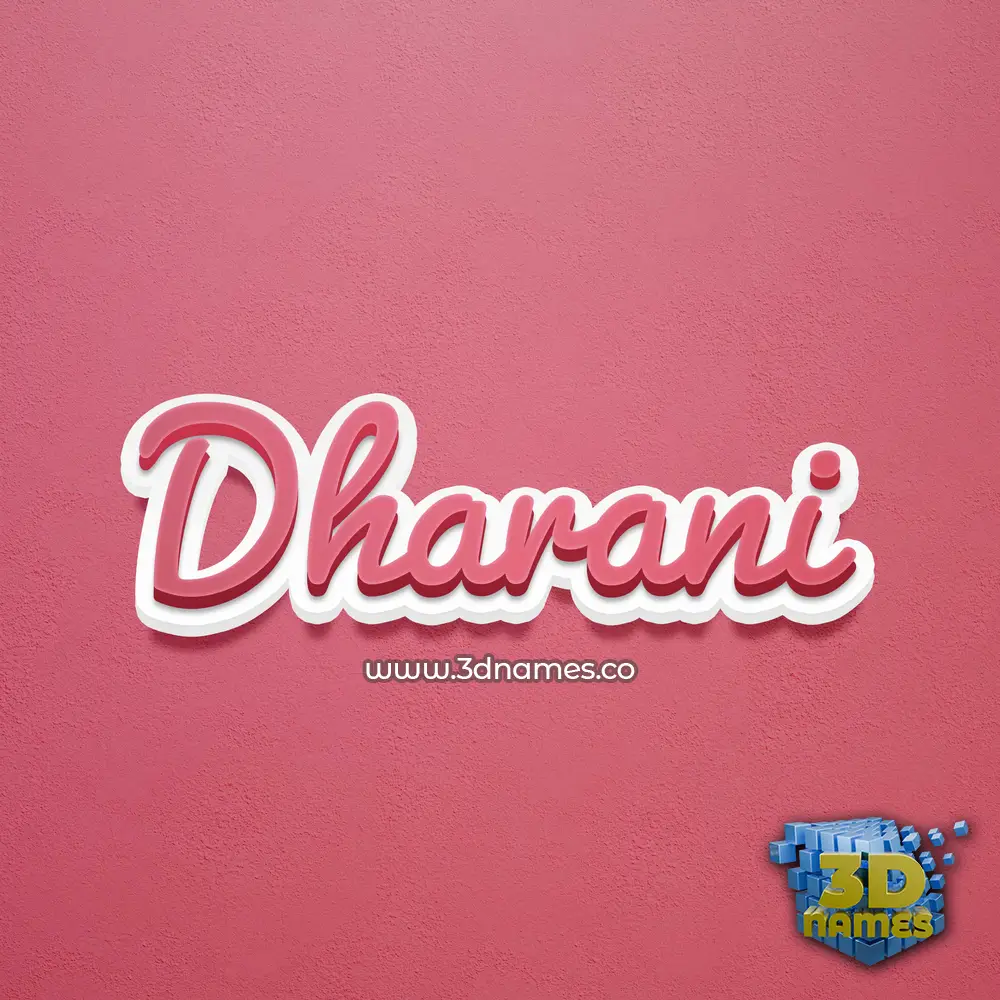 dharani in Red Scribble style - 3D name wallpaper