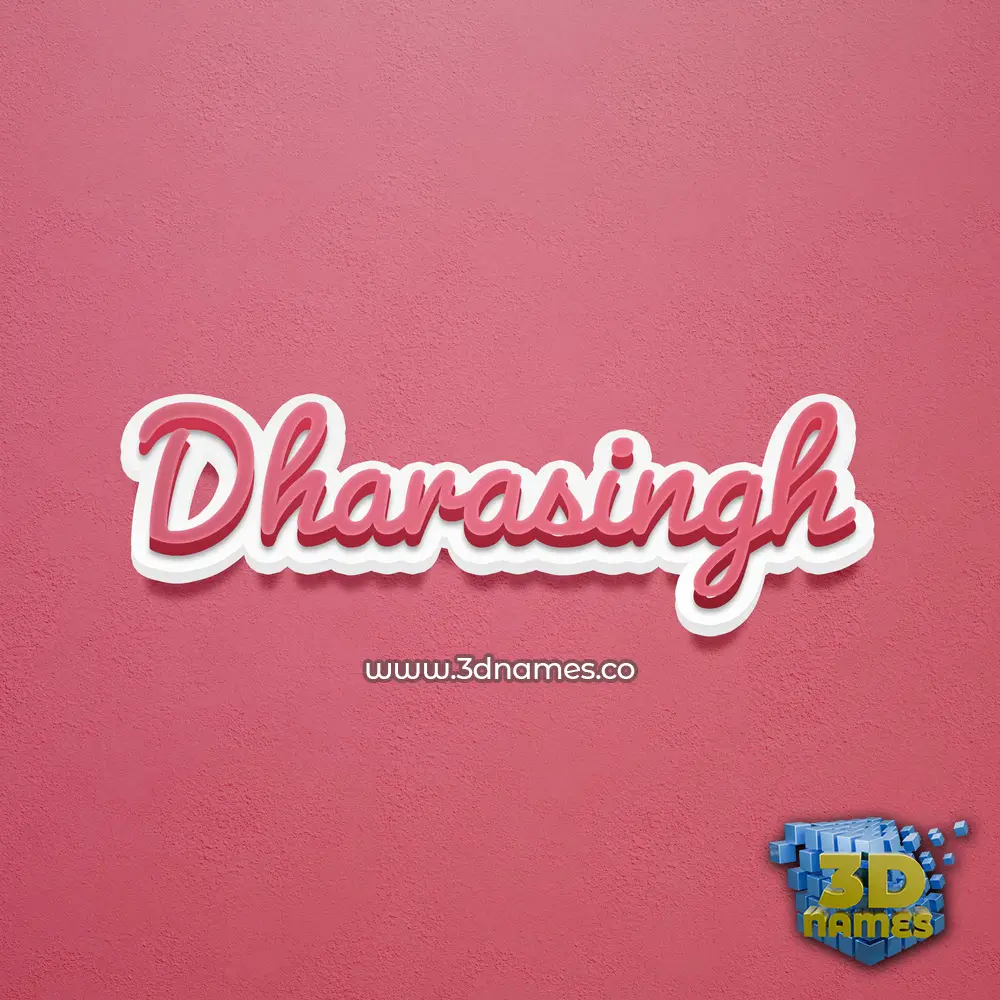dharasingh in Red Scribble style - 3D name wallpaper