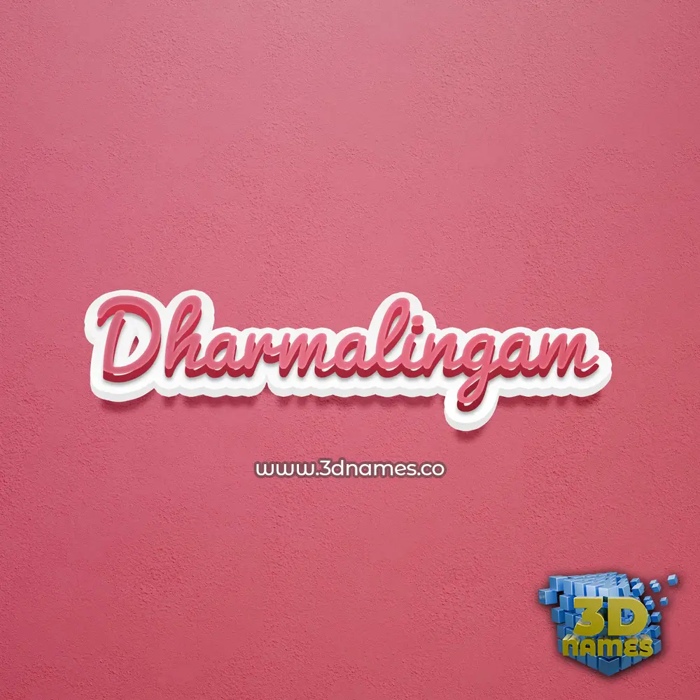 dharmalingam in Red Scribble style - 3D name wallpaper