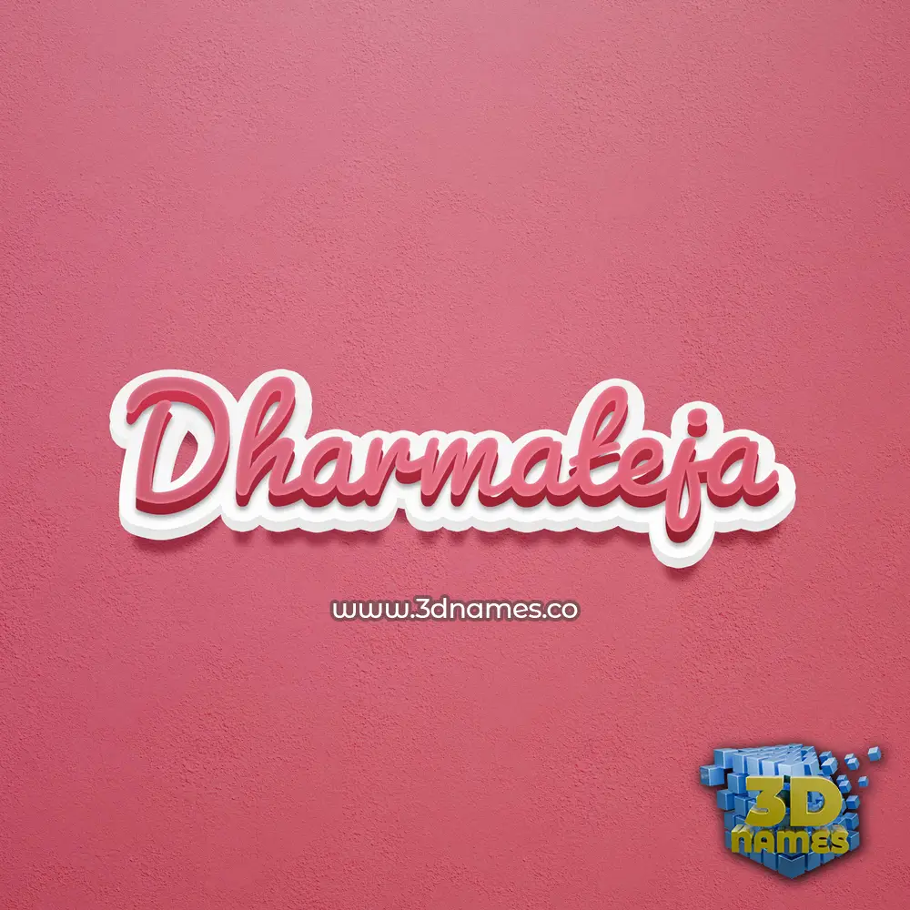 dharmateja in Red Scribble style - 3D name wallpaper