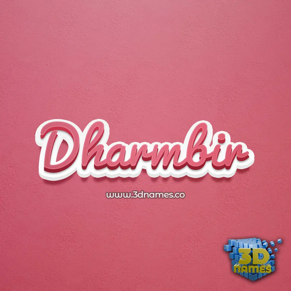 dharmbir in Red Scribble style - 3D name wallpaper