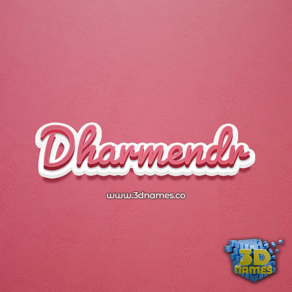 dharmendr in Red Scribble style - 3D name wallpaper