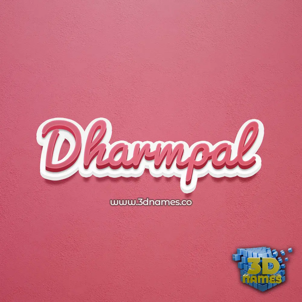 dharmpal in Red Scribble style - 3D name wallpaper