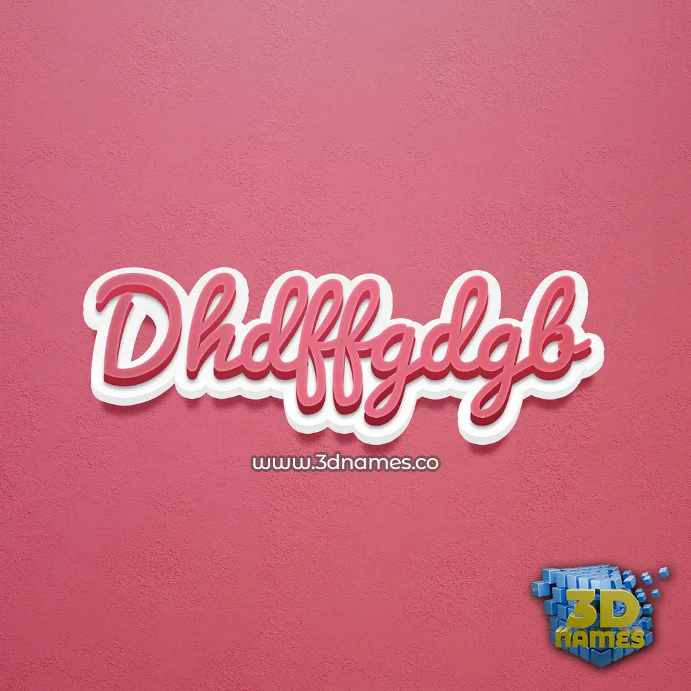 dhdffgdgb in Red Scribble style - 3D name wallpaper