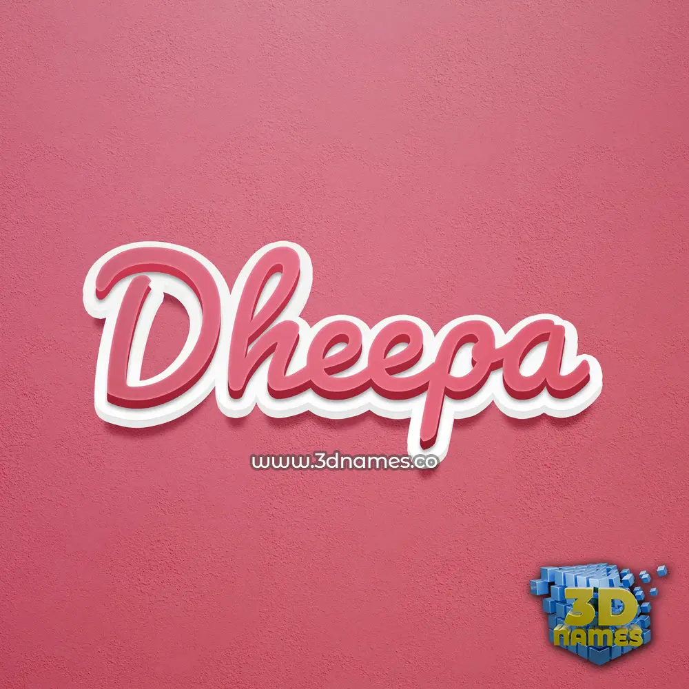 dheepa in Red Scribble style - 3D name wallpaper