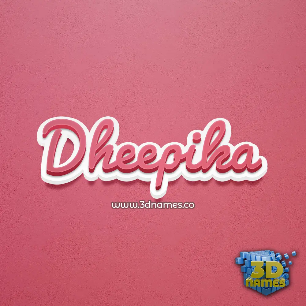 dheepika in Red Scribble style - 3D name wallpaper