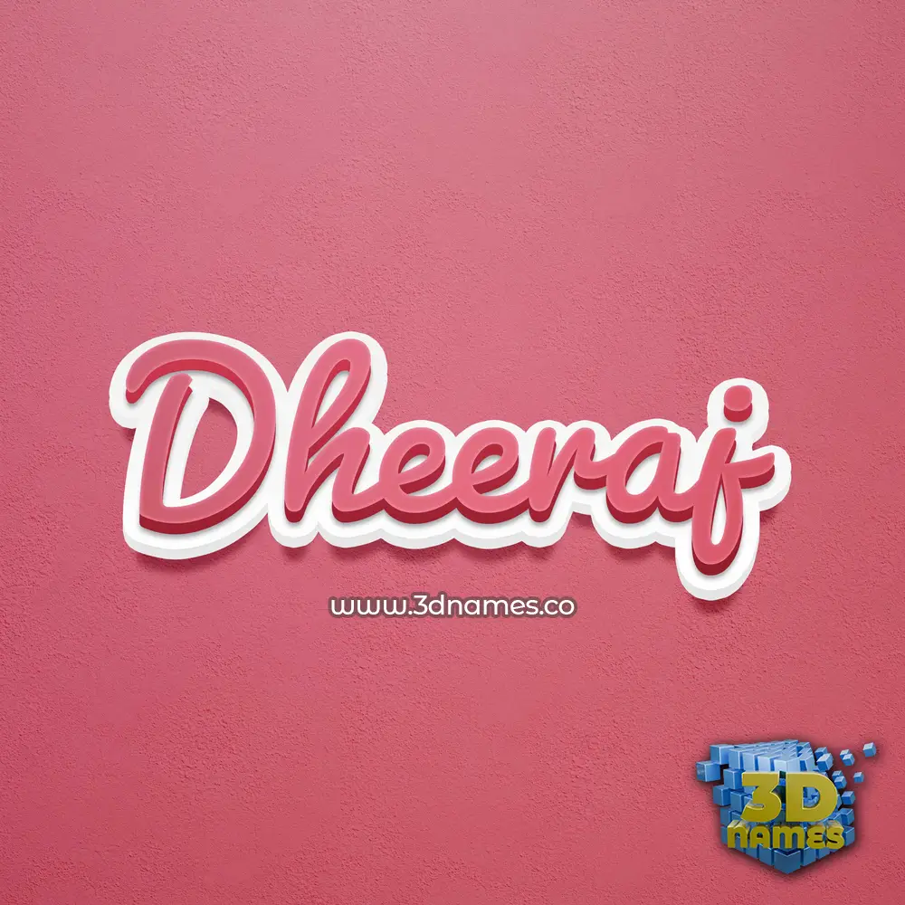 dheeraj in Red Scribble style - 3D name wallpaper