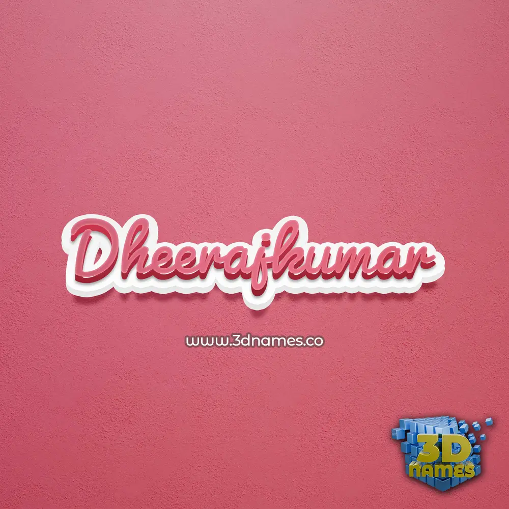 dheerajkumar in Red Scribble style - 3D name wallpaper