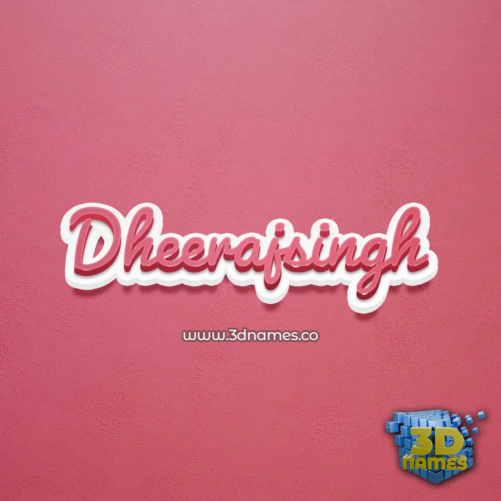 dheerajsingh in Red Scribble style - 3D name wallpaper
