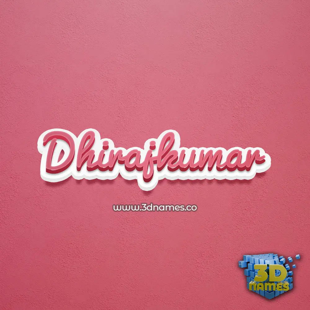 dhirajkumar in Red Scribble style - 3D name wallpaper