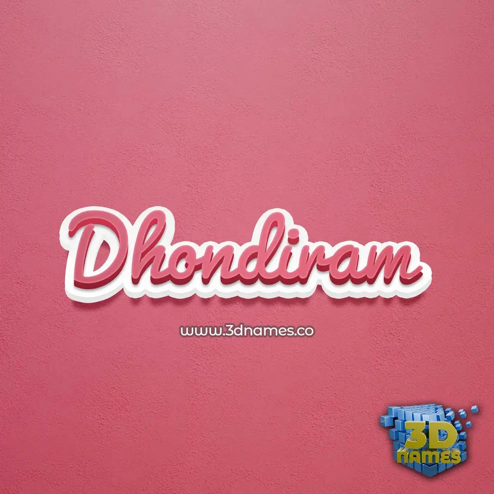 dhondiram in Red Scribble style - 3D name wallpaper