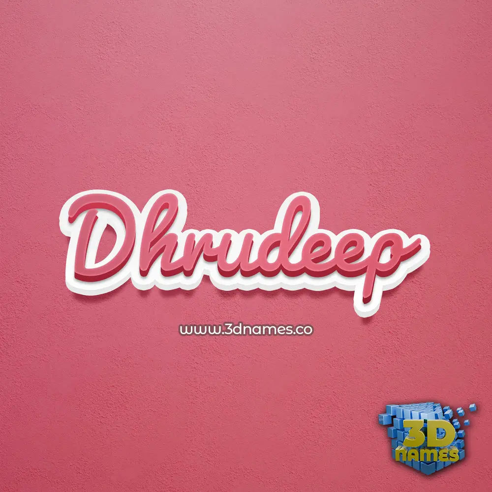 dhrudeep in Red Scribble style - 3D name wallpaper