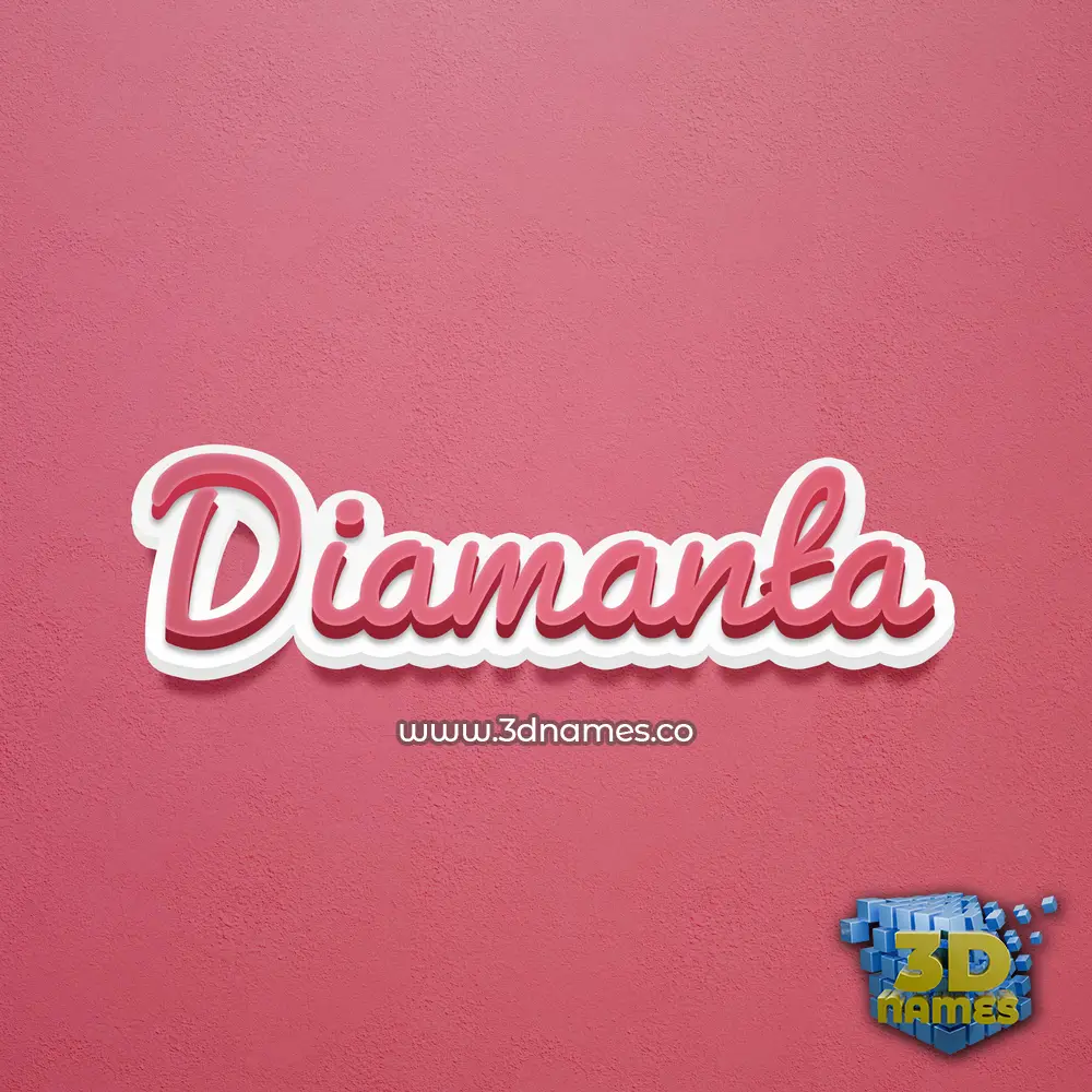 diamanta in Red Scribble style - 3D name wallpaper