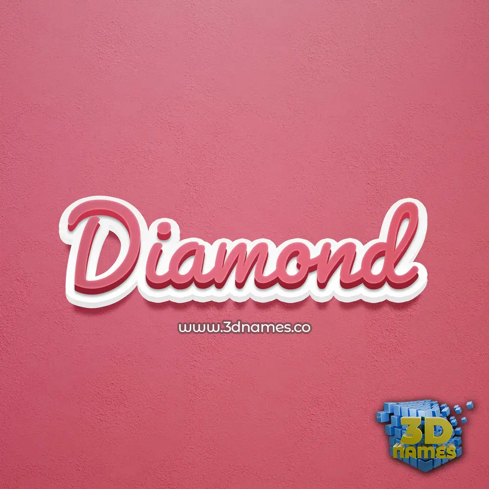 diamond in Red Scribble style - 3D name wallpaper