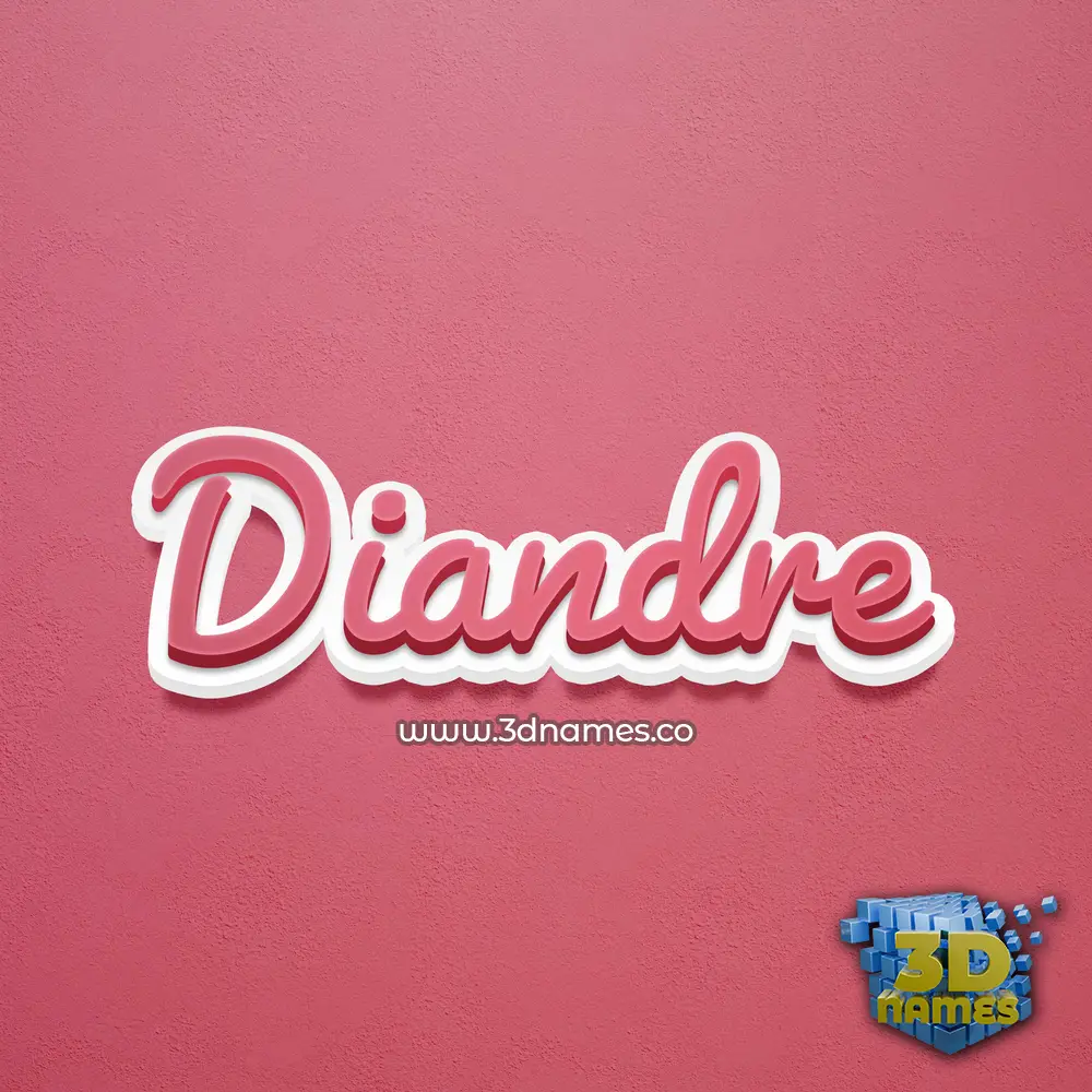 diandre in Red Scribble style - 3D name wallpaper