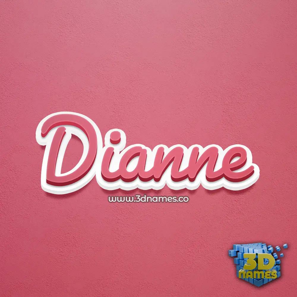 dianne in Red Scribble style - 3D name wallpaper