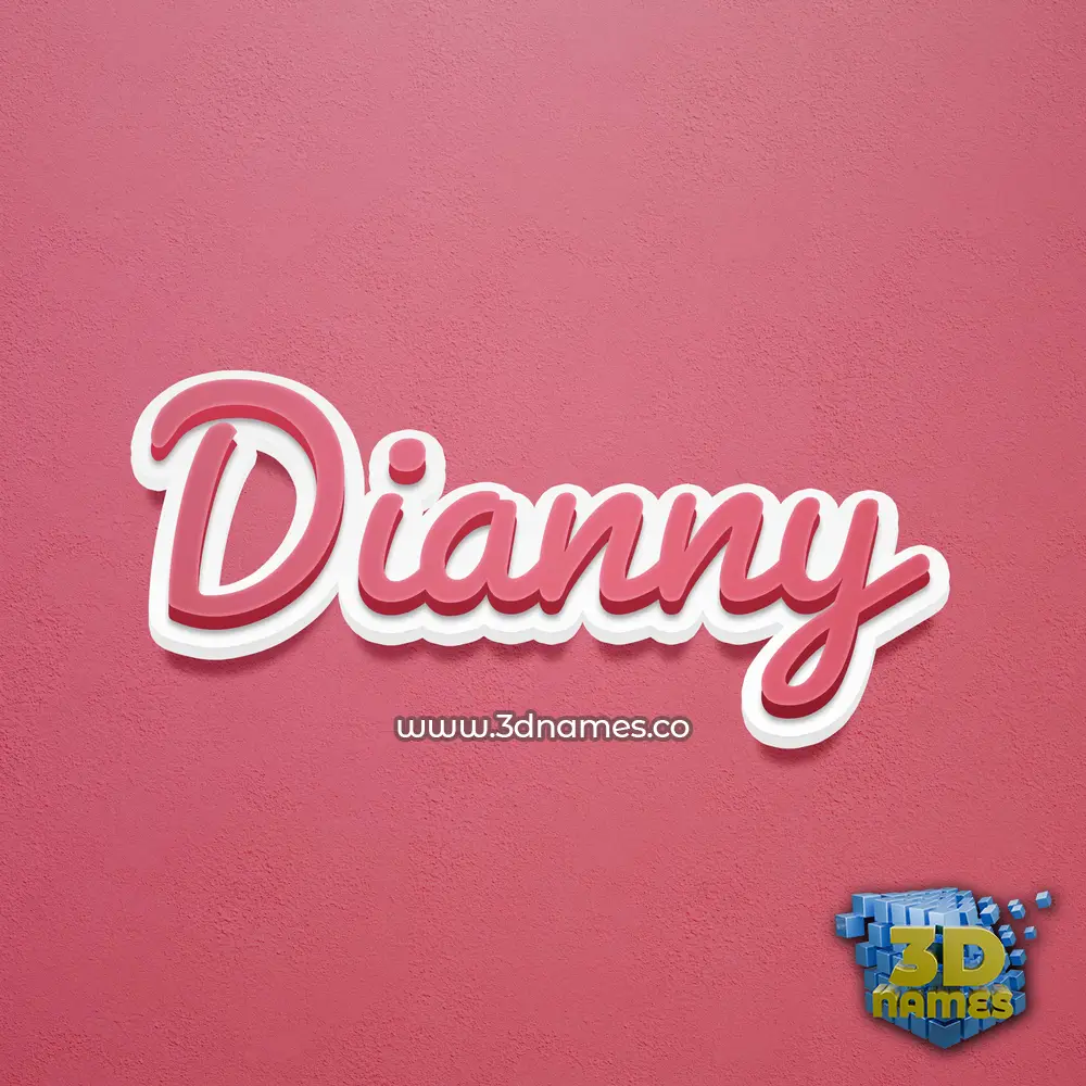 dianny in Red Scribble style - 3D name wallpaper