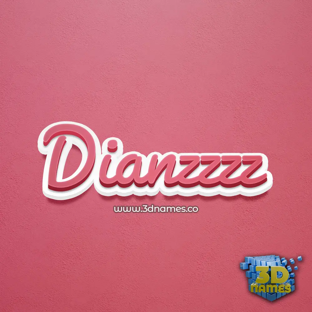 dianzzzz in Red Scribble style - 3D name wallpaper