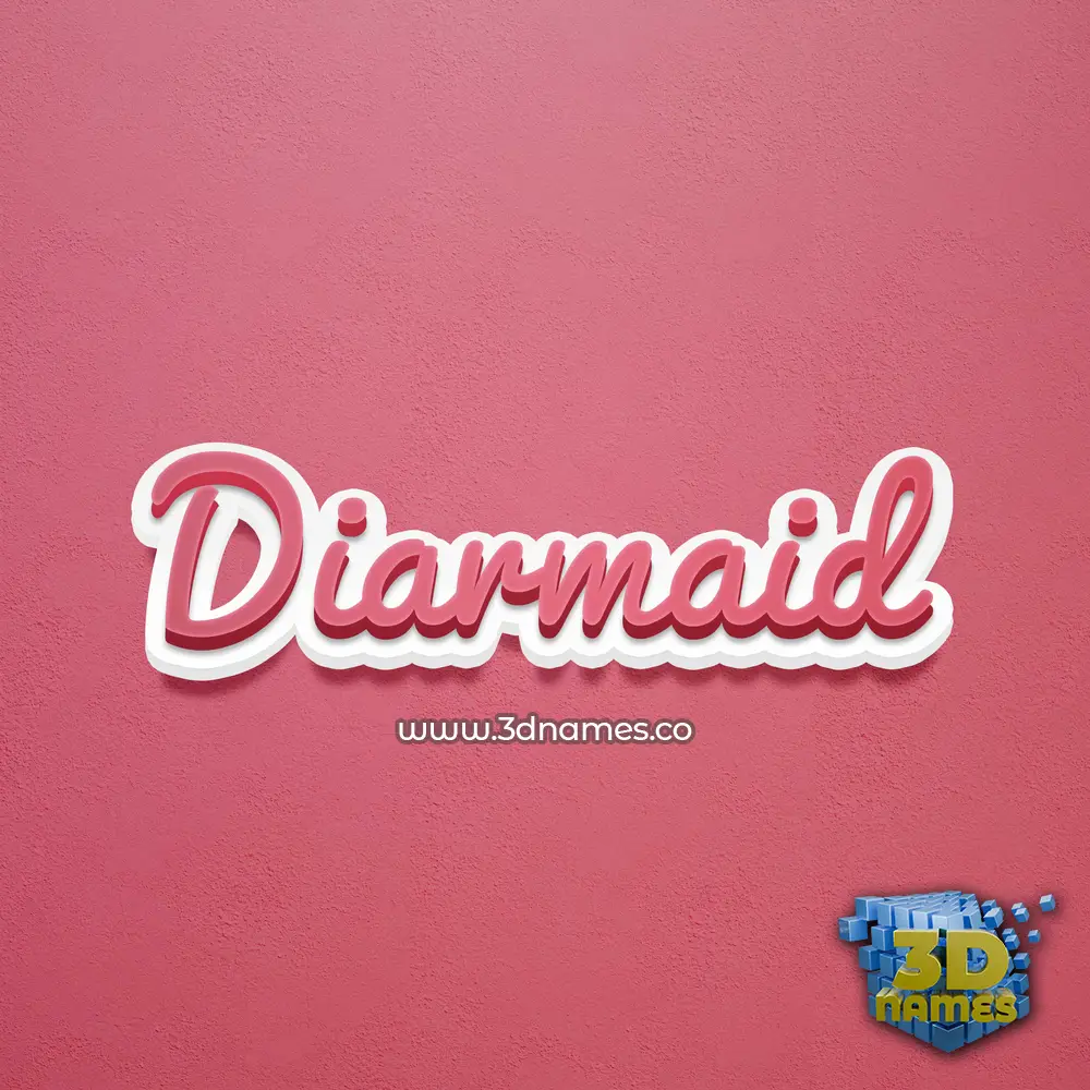 diarmaid in Red Scribble style - 3D name wallpaper