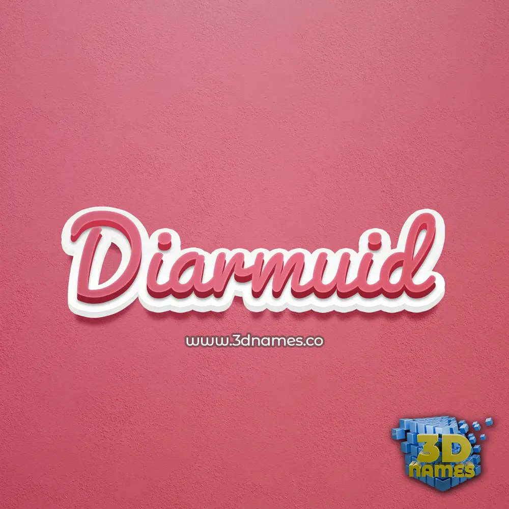 diarmuid in Red Scribble style - 3D name wallpaper