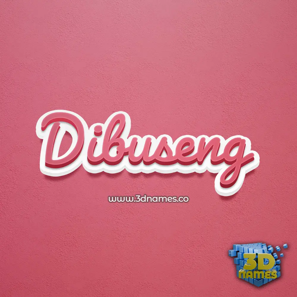 dibuseng in Red Scribble style - 3D name wallpaper