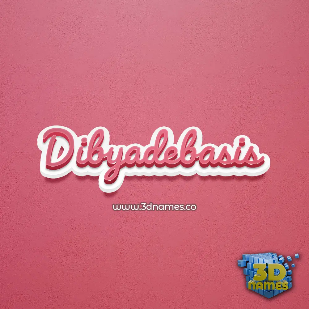 dibyadebasis in Red Scribble style - 3D name wallpaper
