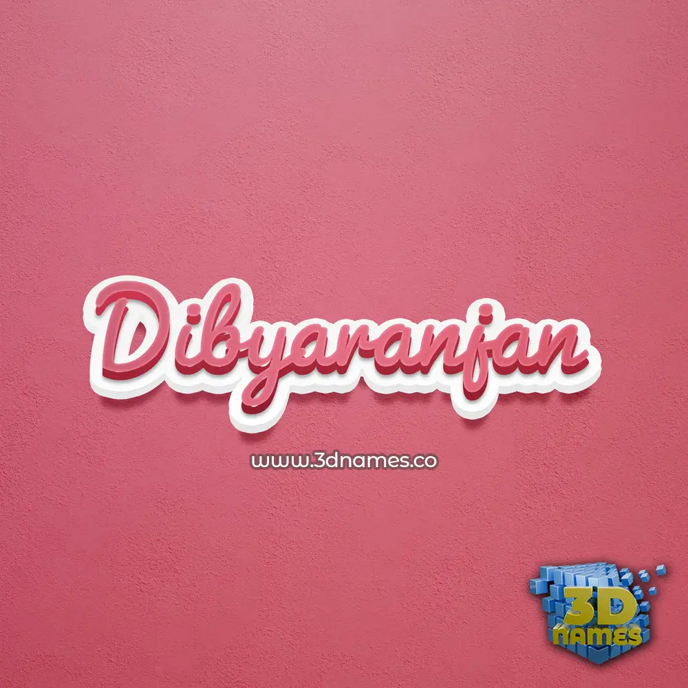 dibyaranjan in Red Scribble style - 3D name wallpaper